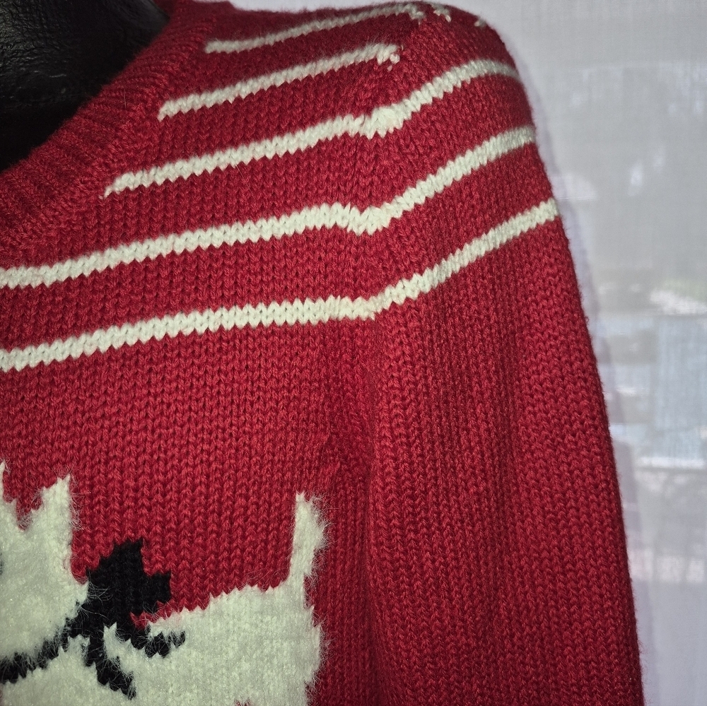 Talbots Crewneck Cardigan - Scottie Dog Fair Isle Womens Size Small Petite - Picture 5 of 6